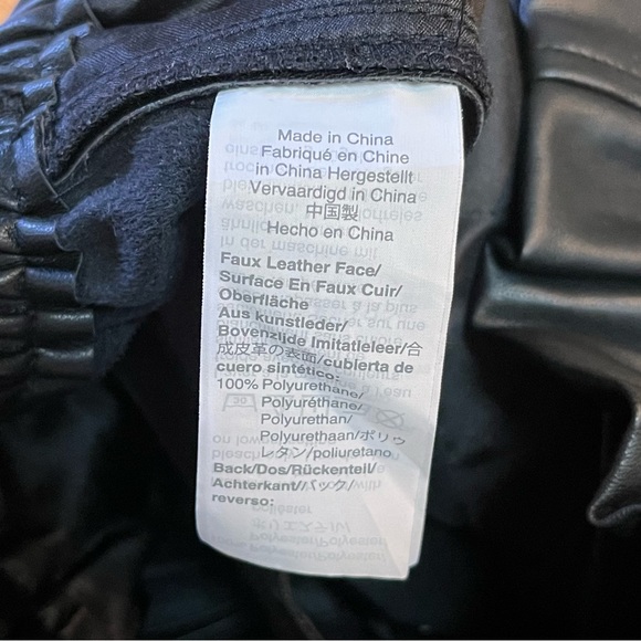 Vegan Leather Pull-On Paperbag Pants - Picture 11 of 16